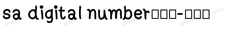 sa digital number字体下字体转换